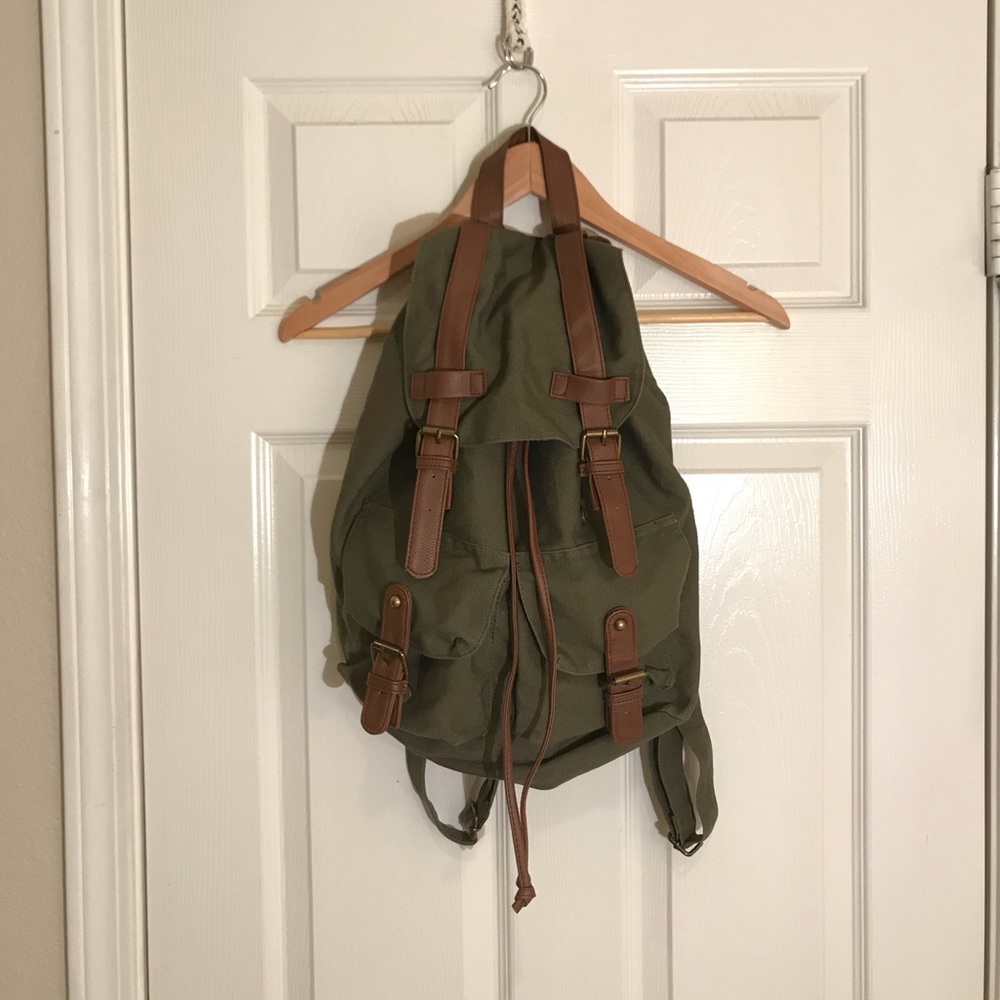 Olive green rucksack
