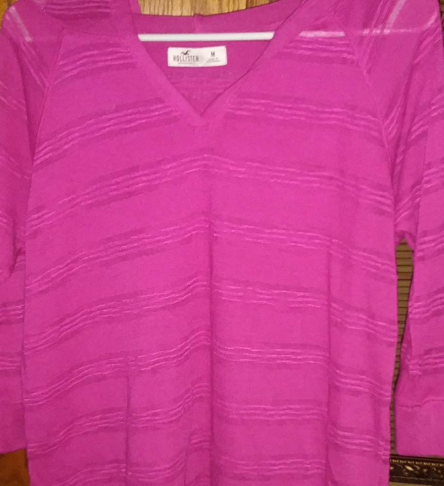 Pink sheer hollister hoodie