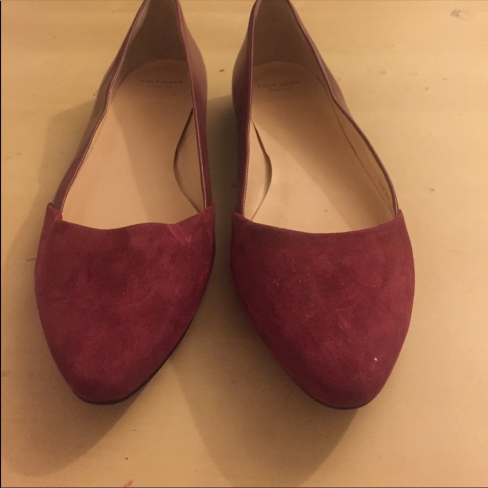 Cole Haan Burgundy Leather Flats sz 9