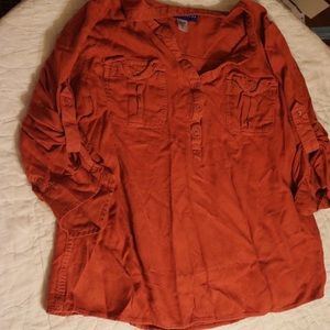Burnt Orange 3/4 Sleeve Top