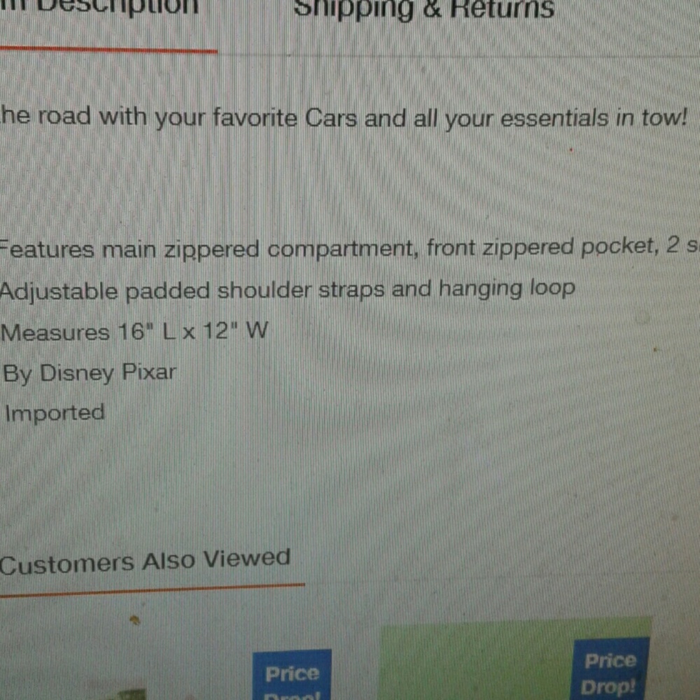 Disney Cars backpack - Picture 4 of 4