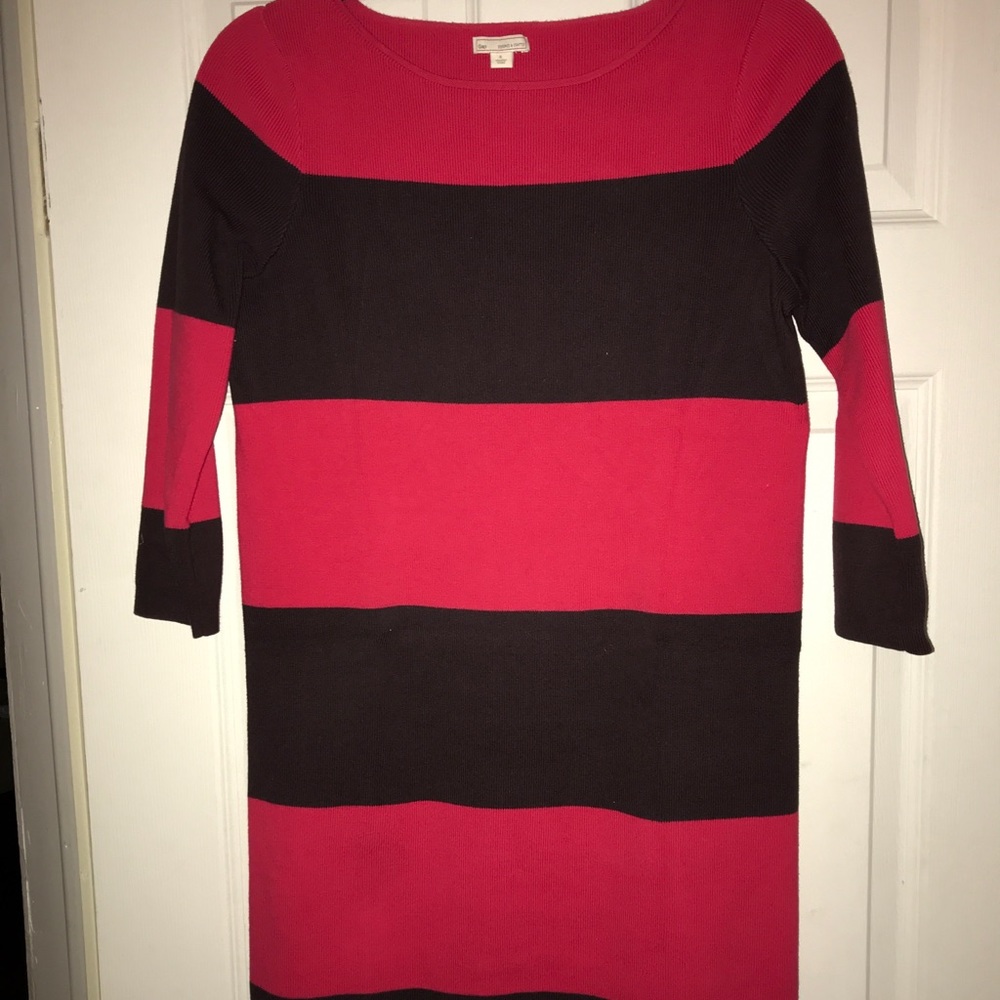 Gap Pink and brown / dark plum sweater dress