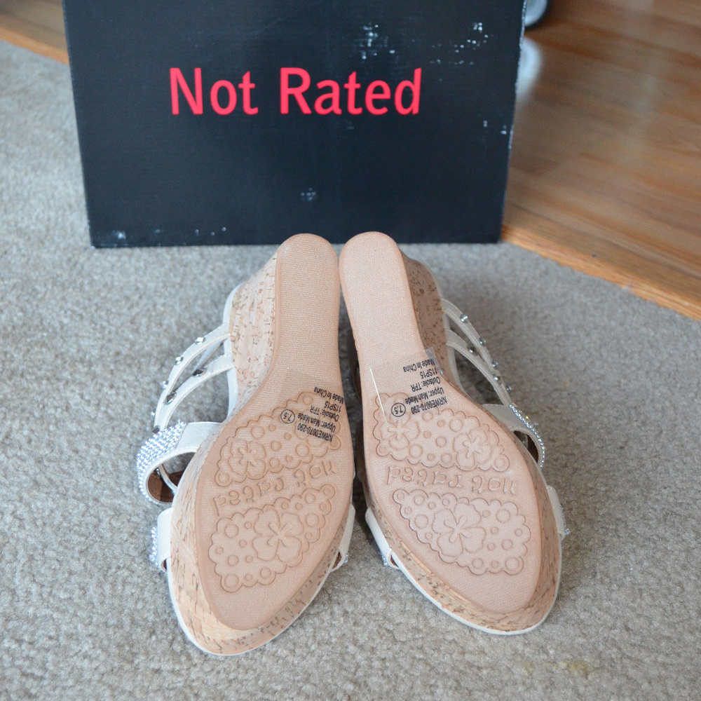 NOT RATED Cork Wedge Sandals - Picture 8 of 8