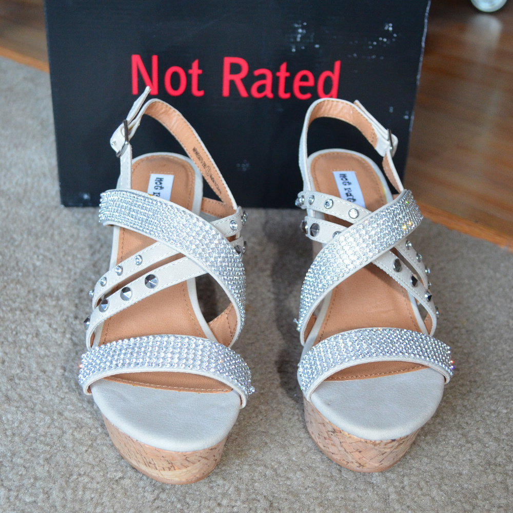 NOT RATED Cork Wedge Sandals - Picture 6 of 8