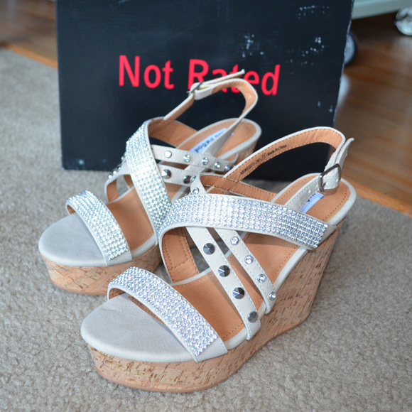 NOT RATED Cork Wedge Sandals - Picture 2 of 8