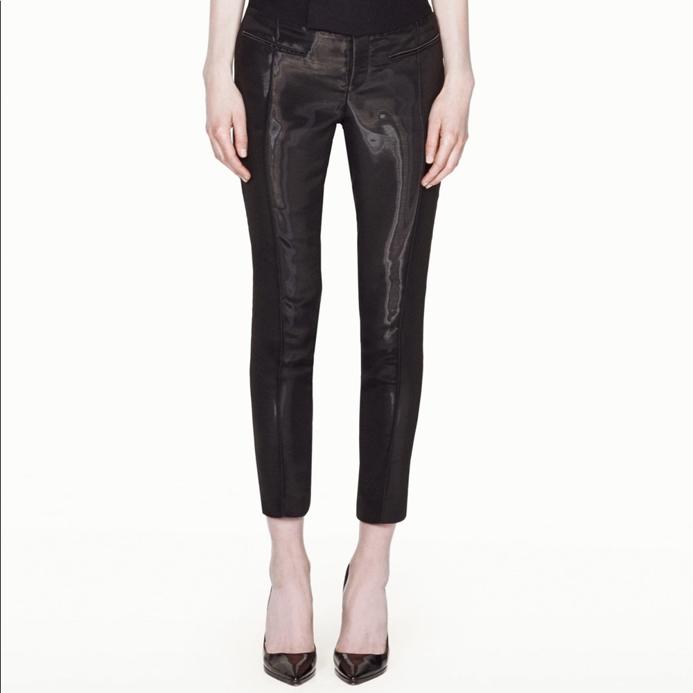Helmut Lang Stovepipe black pant in wet
