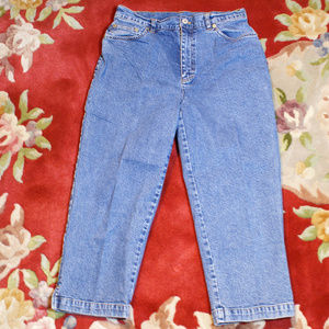 Vintage High-Waist Cropped Mom Jeans