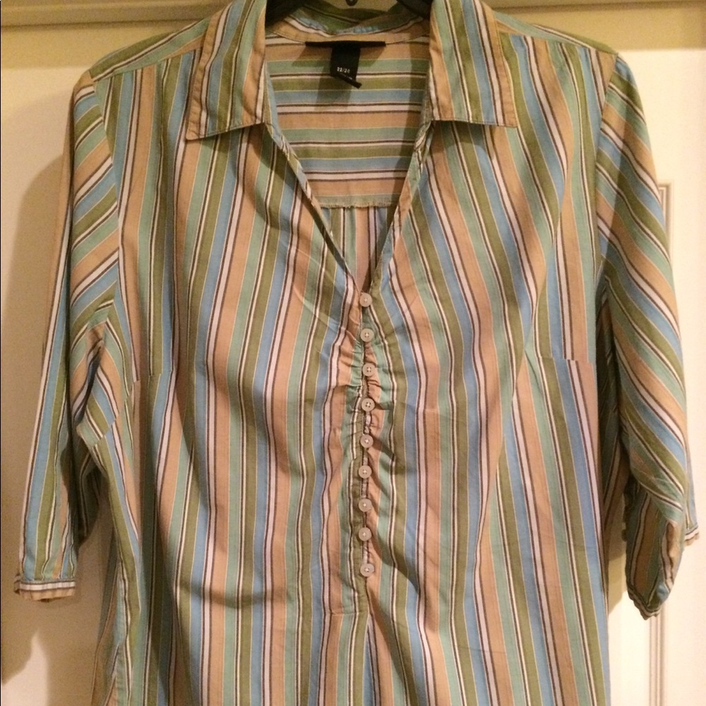 Lane Bryant/Venezia jeans stripe top size 22/24