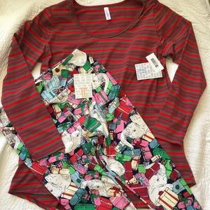 Lularoe XL Lynnae & White Elephant Leggings