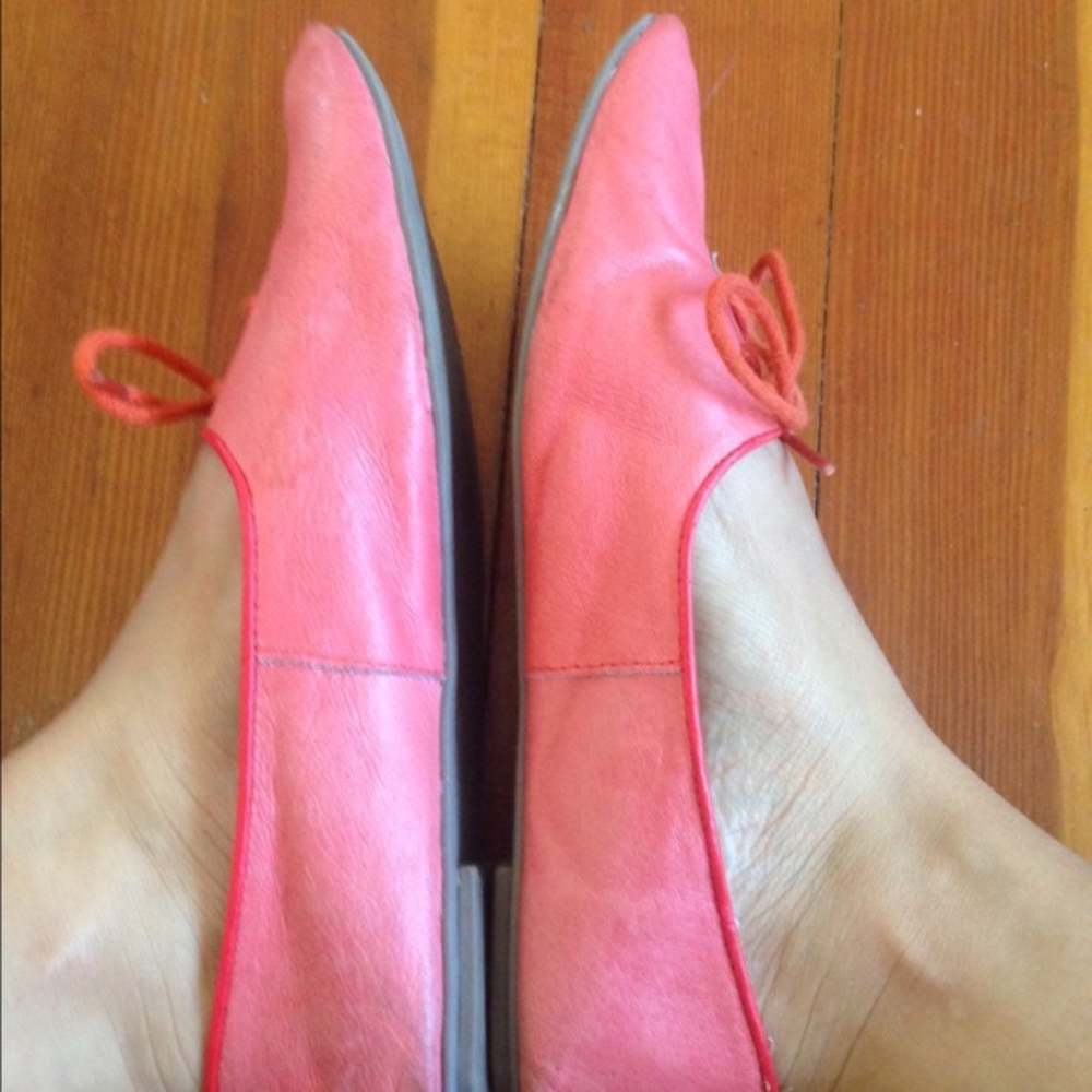 Urban Outfitters Coral/Pink Pointy Toe Flats