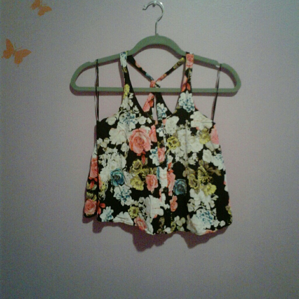 Floral print crop top