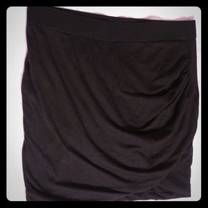 Fitted Mini Skirt Solid Black