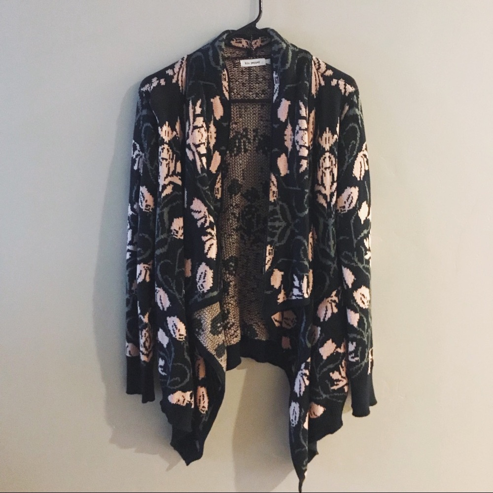 Blu Pepper floral waterfall cardigan