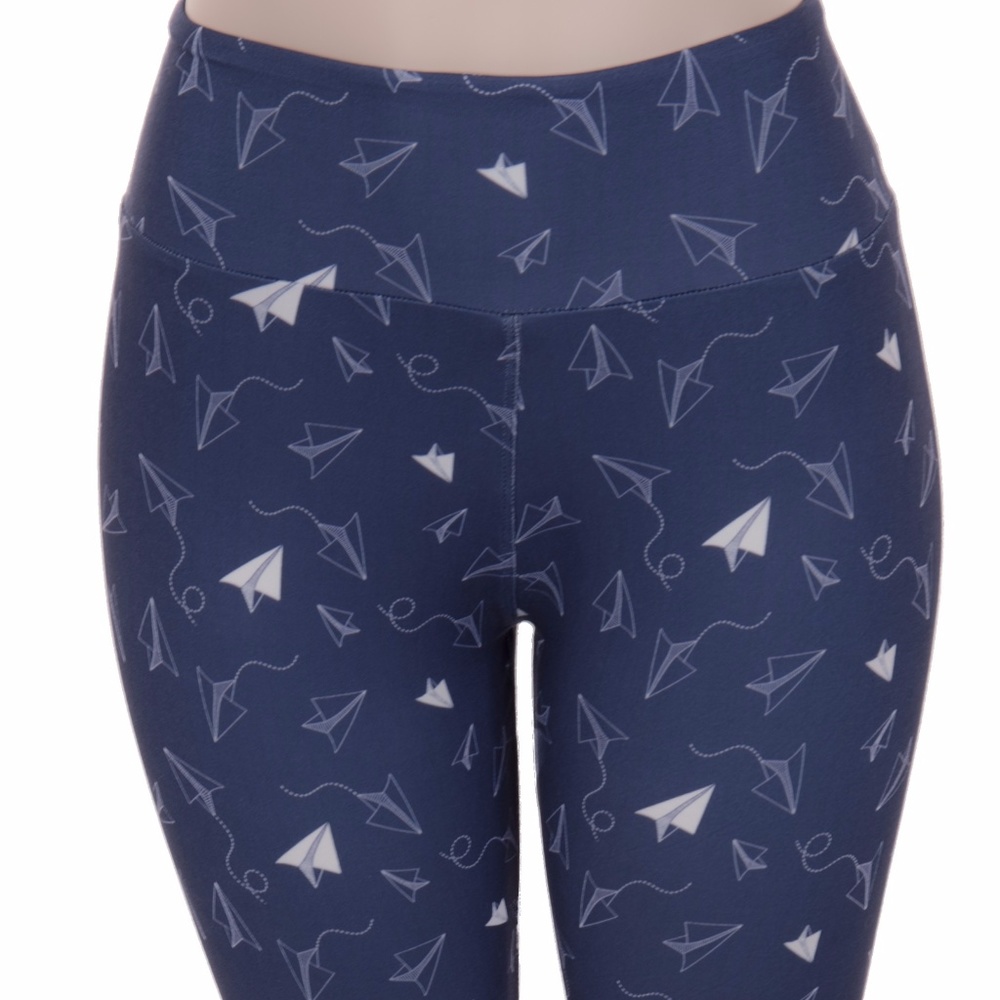 Paper Airplane Leggings, Buttery Soft, Tall Curvy