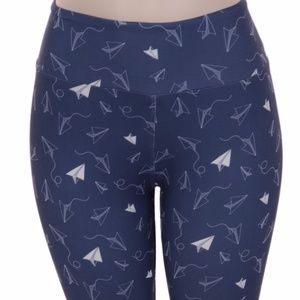 Paper Airplane Leggings, Buttery Soft, Tall Curvy