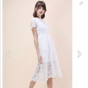 White Lace Dress- could be a maternity dress