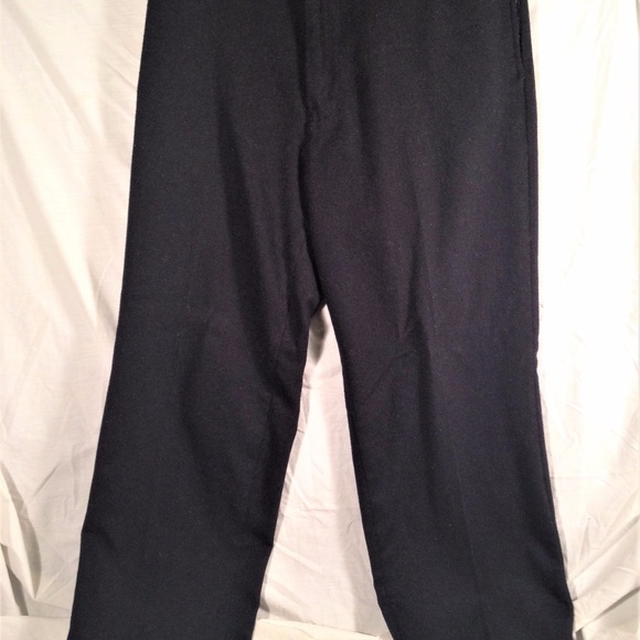 Unbranded Black Custom Tailored Wool Dress Pants - Picture 2 of 5