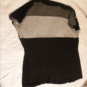 Blocked Striped Short Sleeve Top