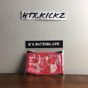 A Bathing Ape Face Mask Pink