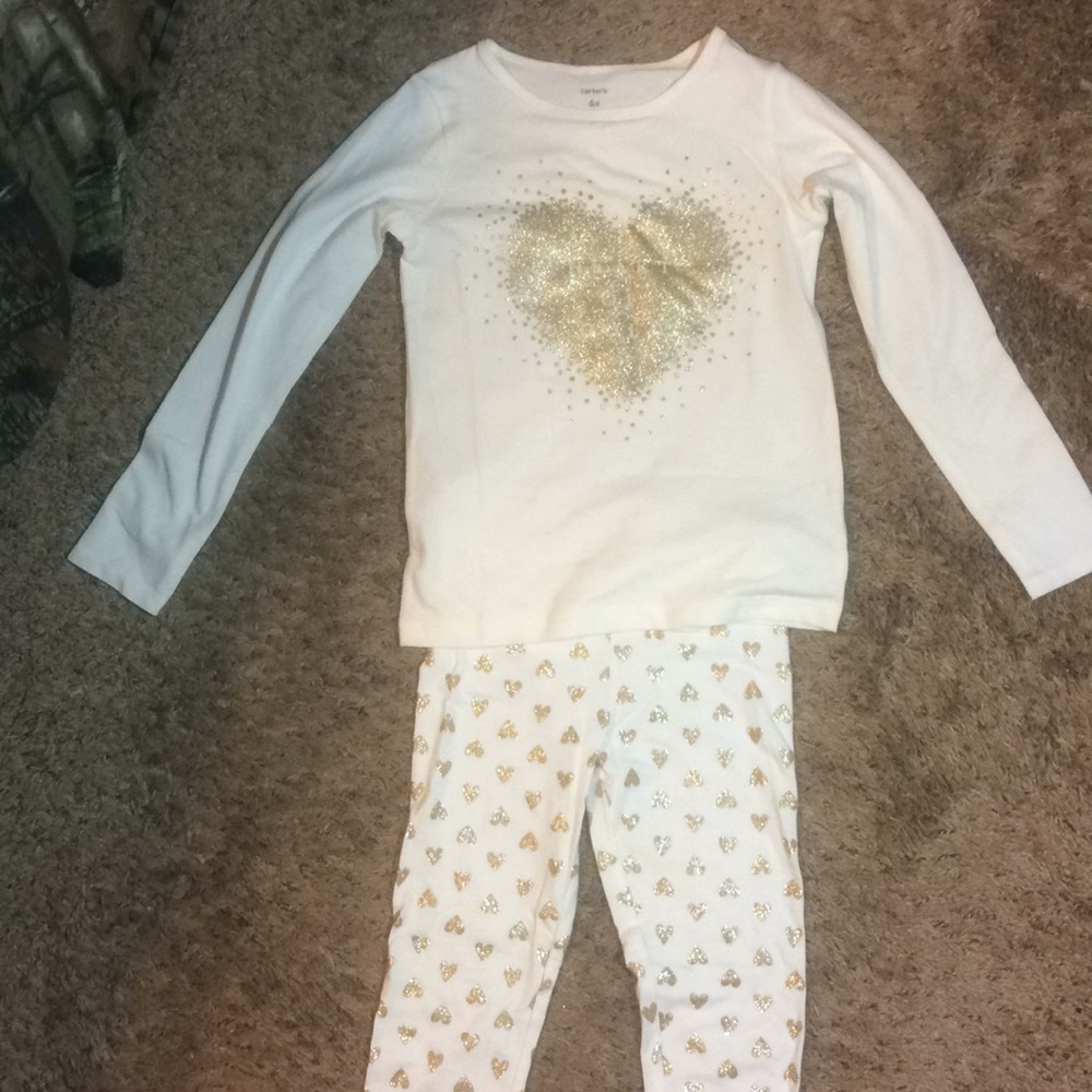 Girls size 6/6x leggings and top