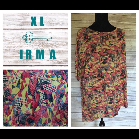 NWT Colorful “Patchwork” Lularoe Irma Tunic - Picture 1 of 3