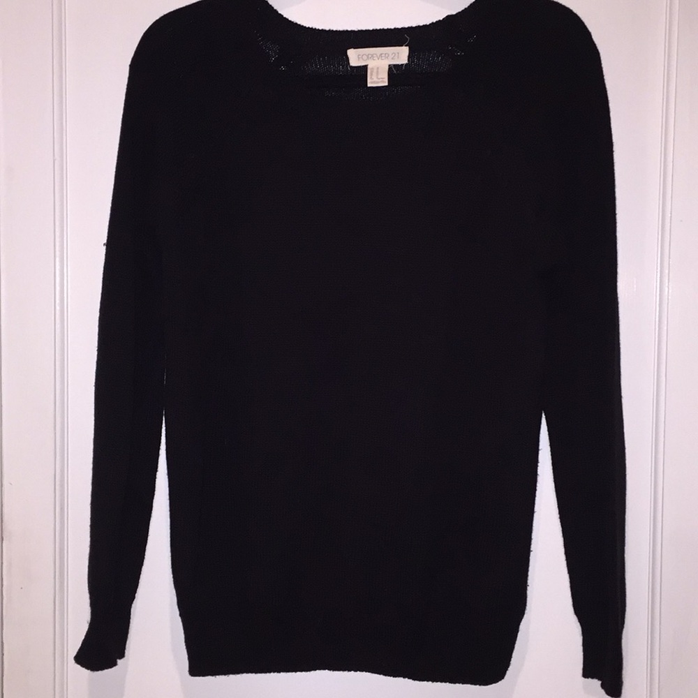 Plain black sweater