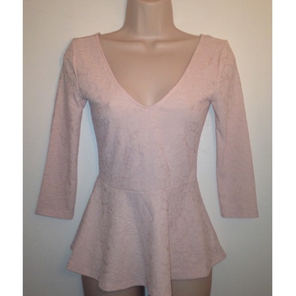 forever 21 blush fit & flare top