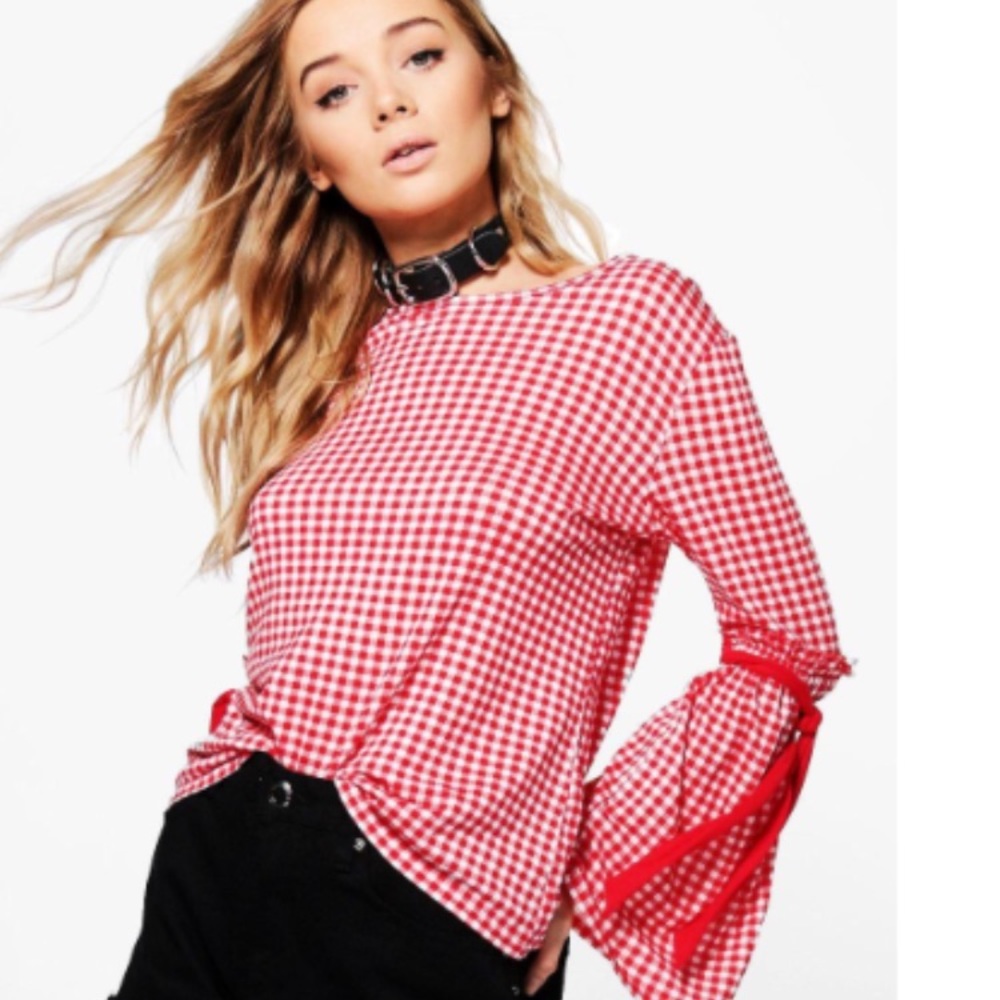 Red Gingham Top