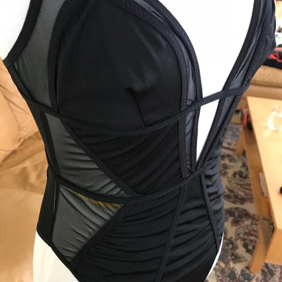 Nasty Gal Black Slinky Mesh Bodysuit S - Picture 5 of 6