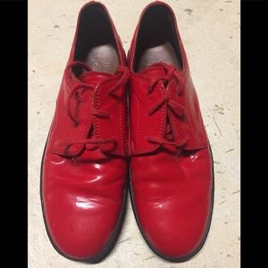 Vintage red patent leather OXFORD shoes size 5 EU 35
