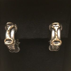 Gucci inspired crescent earring. Stamped 10k Italy