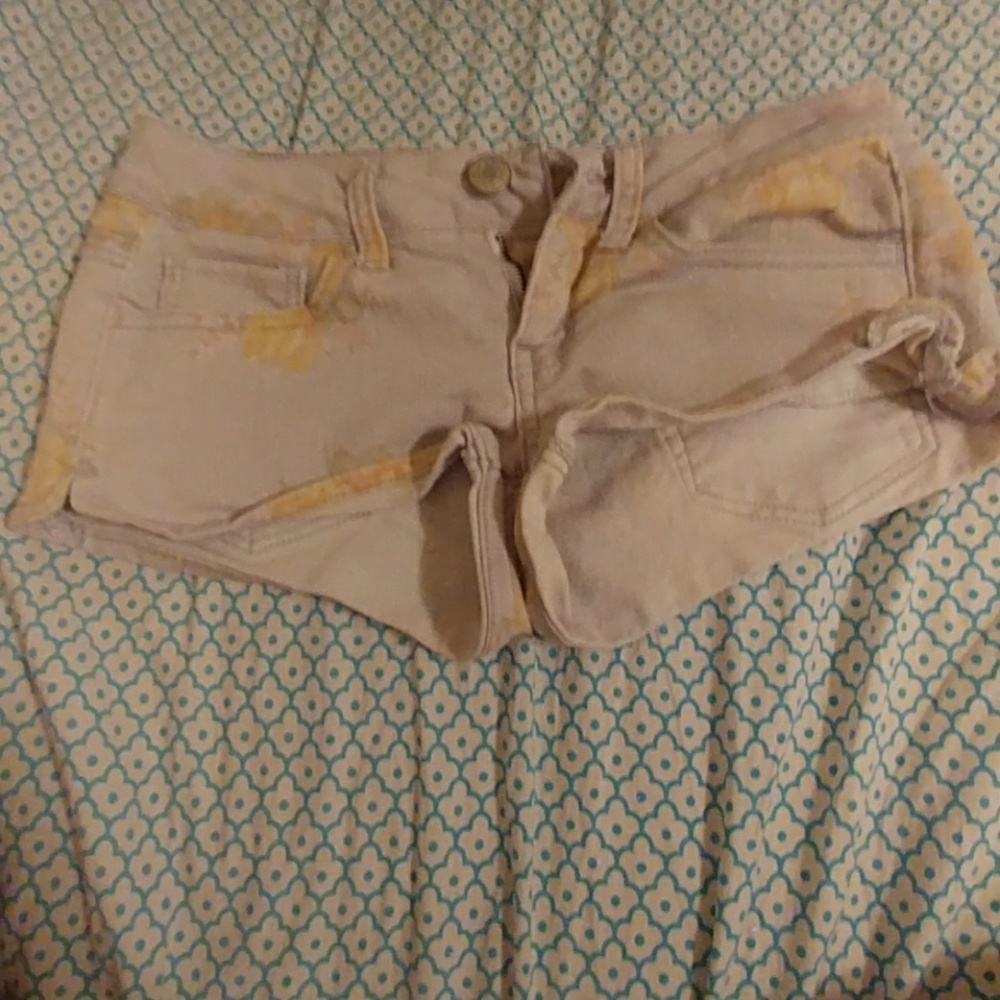 Floral American eagle Jean short shorts