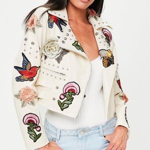Misguided Crop Moto Jacket, New w/o Tags.