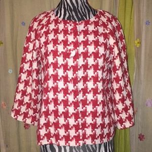 Great condition red houndstooth 2button Jacket
