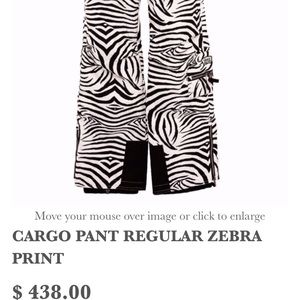 Skea zebra snow cargo pants for skiing etc.