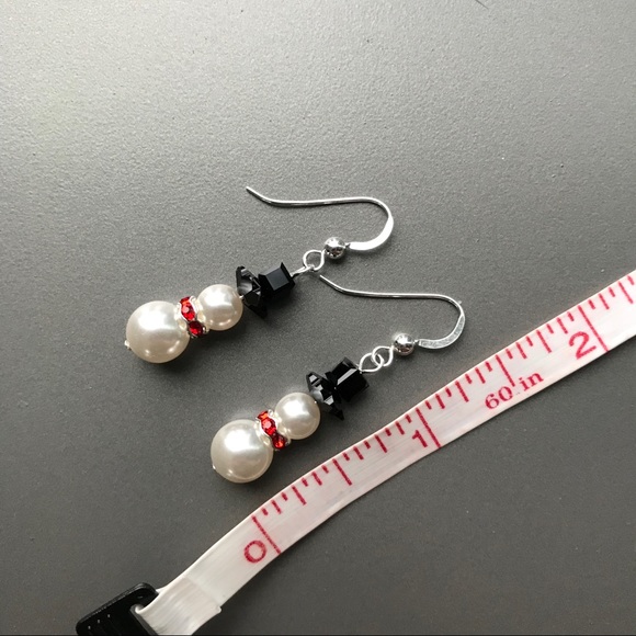 Swarovski Crystal Snowman Sterling Earrings NEW ⛄️ - Picture 4 of 4