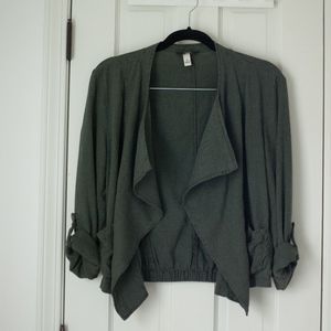 forest green flowy jacket