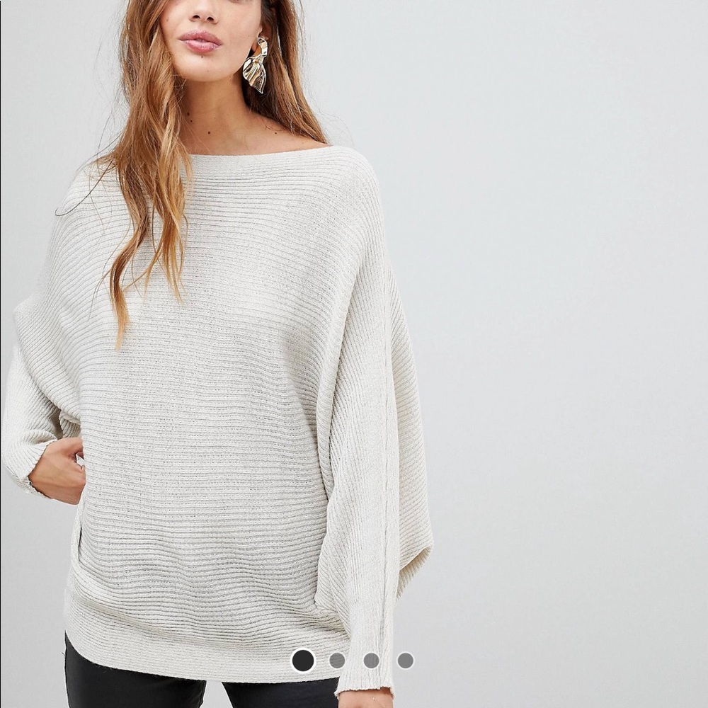 NWT ASOS - Metallic boatneck sweater. Brand: Wal G