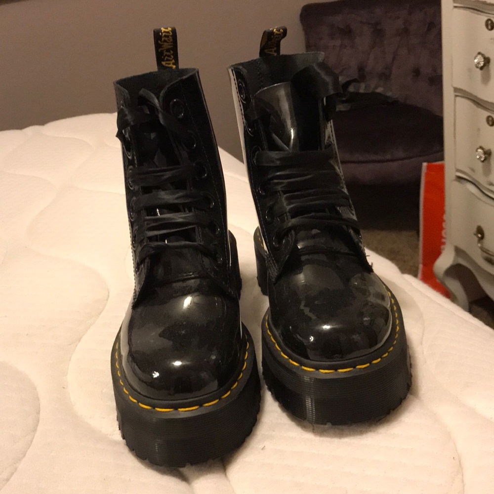 Dr Marten Molly Patent Leather Platform Boot