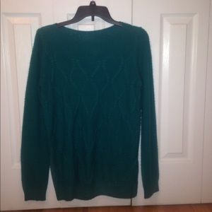 teal sweater
