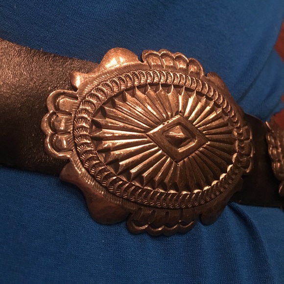 Vintage sterling silver concho belt