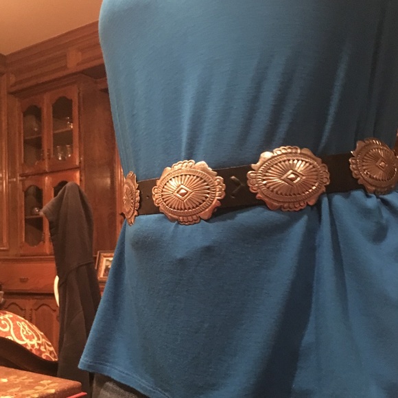 Vintage sterling silver concho belt