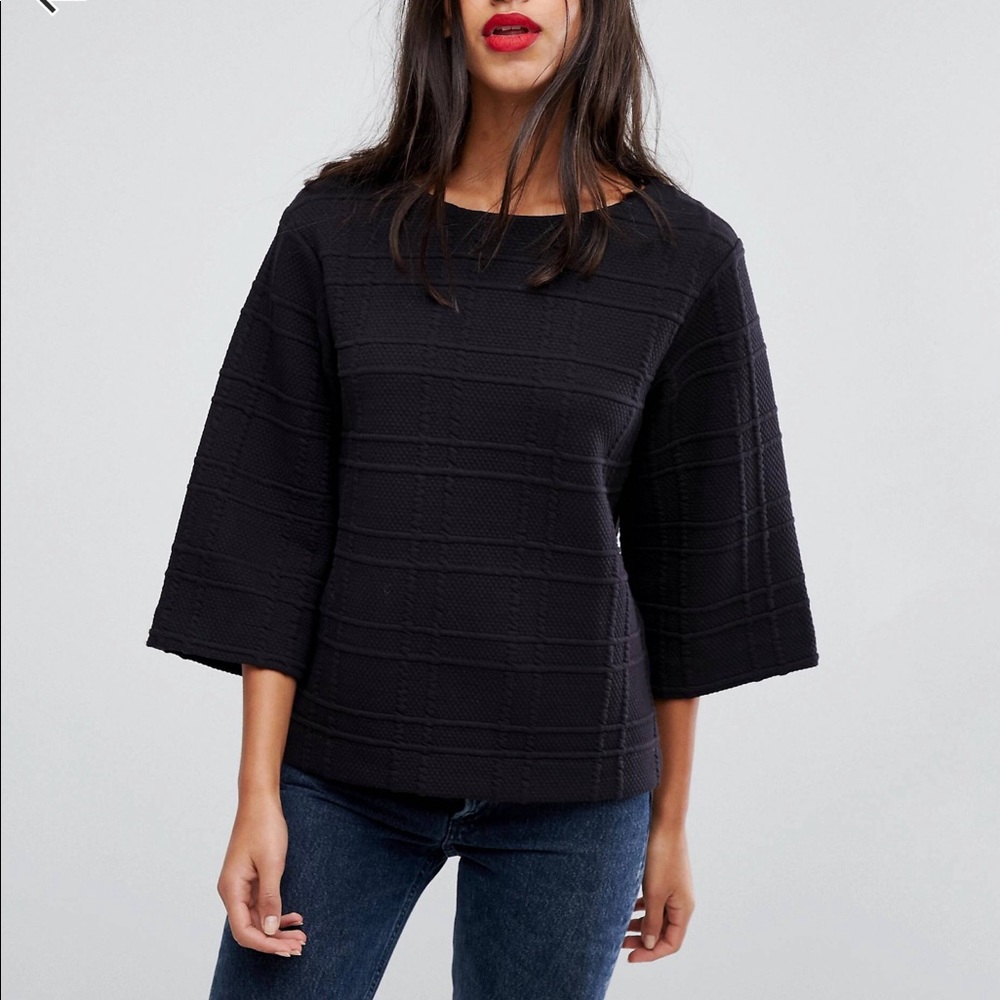 NWT!! ASOS - Black quilted top by brand: SELECTED
