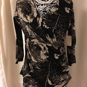 Coldwater Creek Crossover Print mesh top