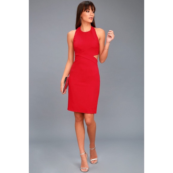 💖HP💖Lulu's Uniquely Chic Bodycon Halter - Picture 3 of 5