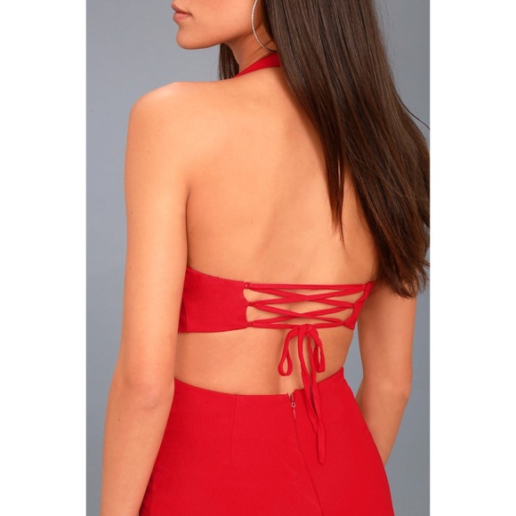 💖HP💖Lulu's Uniquely Chic Bodycon Halter - Picture 4 of 5