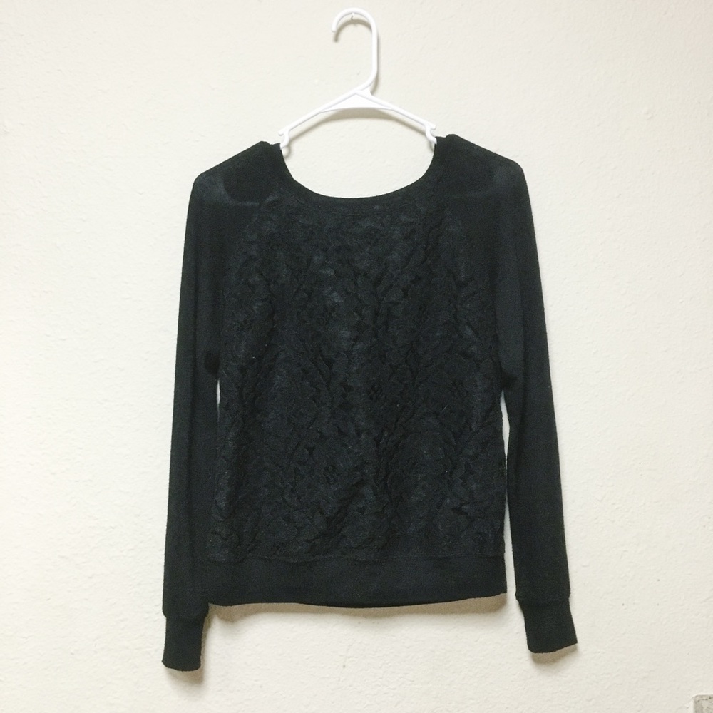 Black Floral Sweater