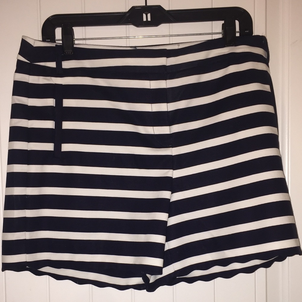 Anne Klein Navy Blue and White Shorts