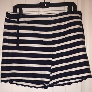 Anne Klein Navy Blue and White Shorts