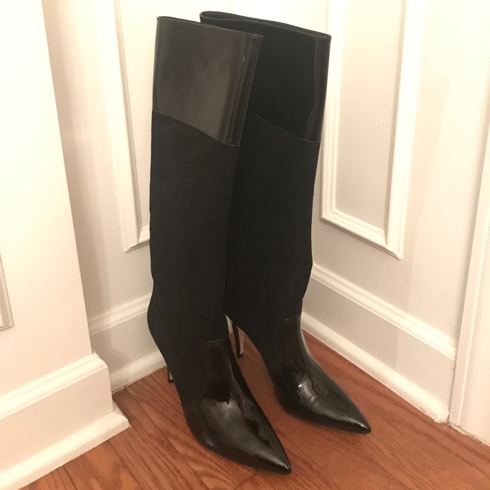 Kate Spade Lyric Black and Suede Boot - Picture 2 of 4